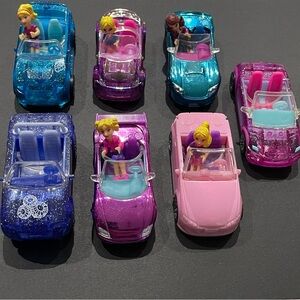 7 Polly Pocket Race To The Mall Vehicles and Figures Mattel 2007